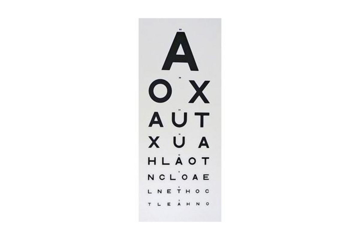 Eye Test Chart, Snellen, 3m Equipment MedAire Shop EU